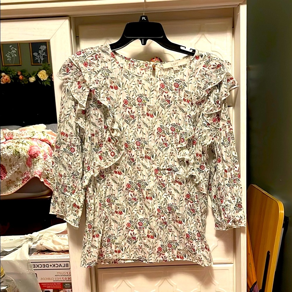 Floral Ruffle Women's Top